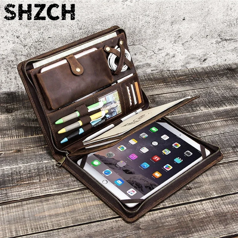Tech Accessories Tablet - Leren tablet-opbergtas voor Apple iPad met