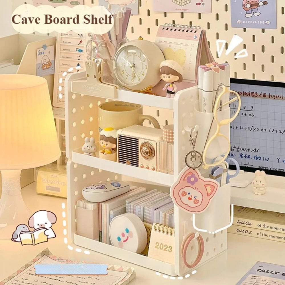 Tech Accessories For Office Desk - 3-laags bureau-organizer, opbergrek voor kantoor met