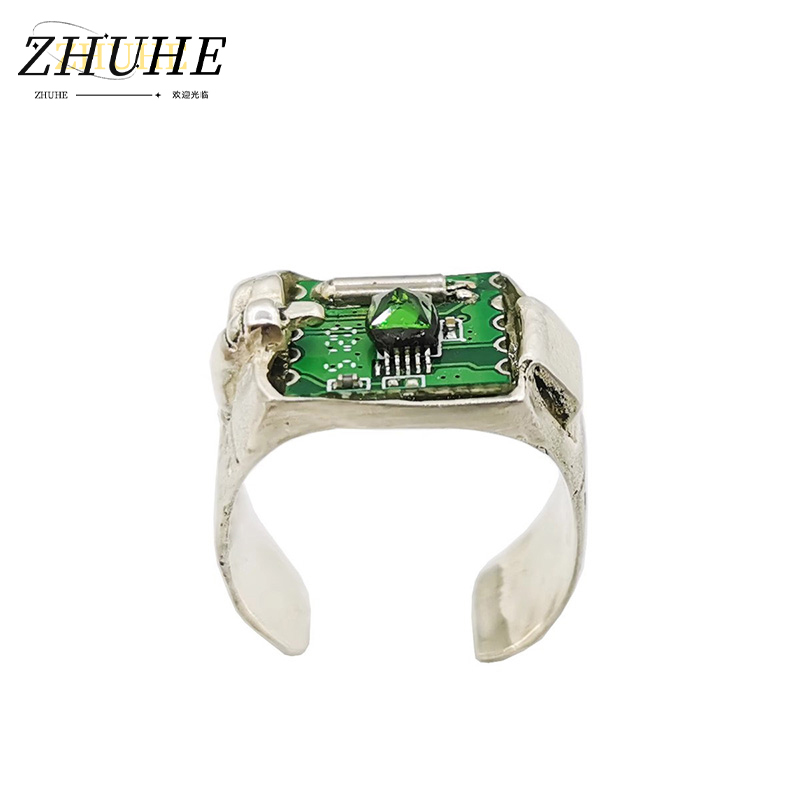 Tech Accessories Industry - Retro Tech PCB-ring sieradenaccessoires voor heren