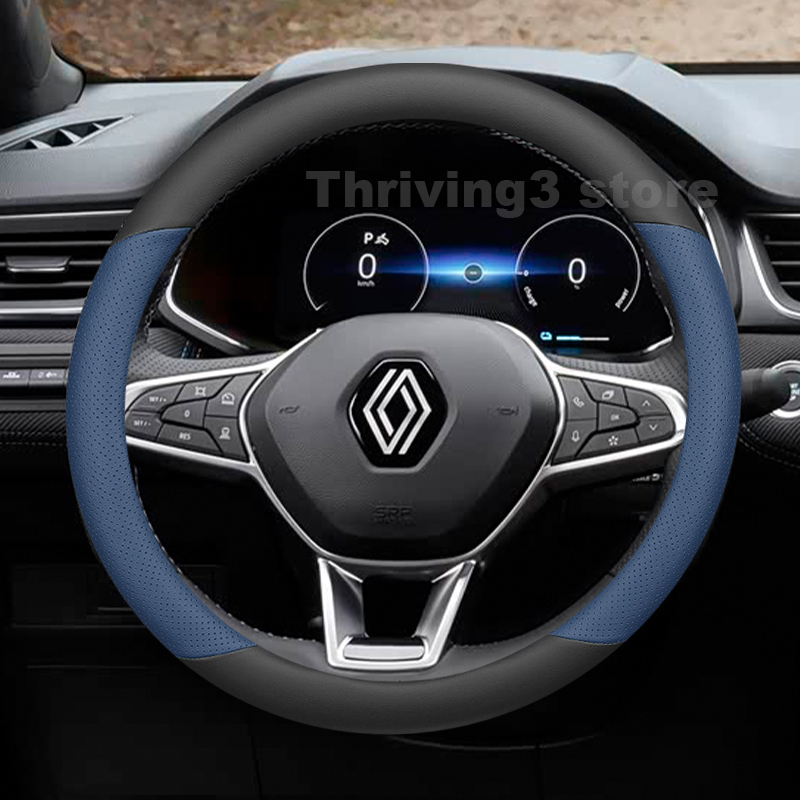 Tech Accessories Hub - Lederen Auto Stuurhoes Voor Renault Captur