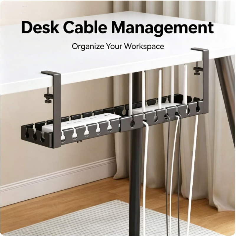 Tech Accessories For Office Desk - Telescopisch opbergrek onder de tafel Metalen