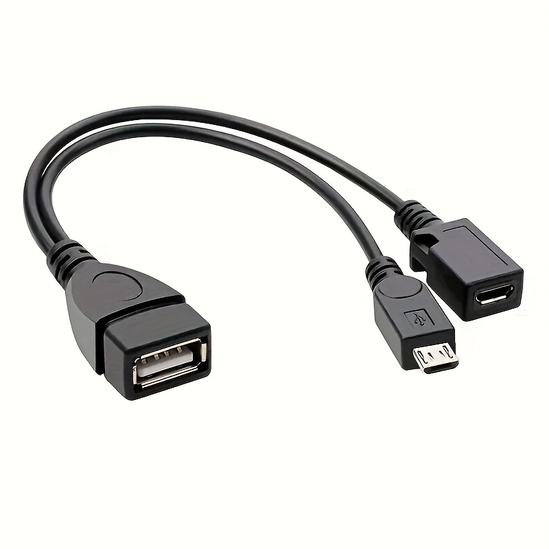 Tech Accessories Tablet - 2-in-1 OTG USB naar micro-USB-splitteradapter voor
