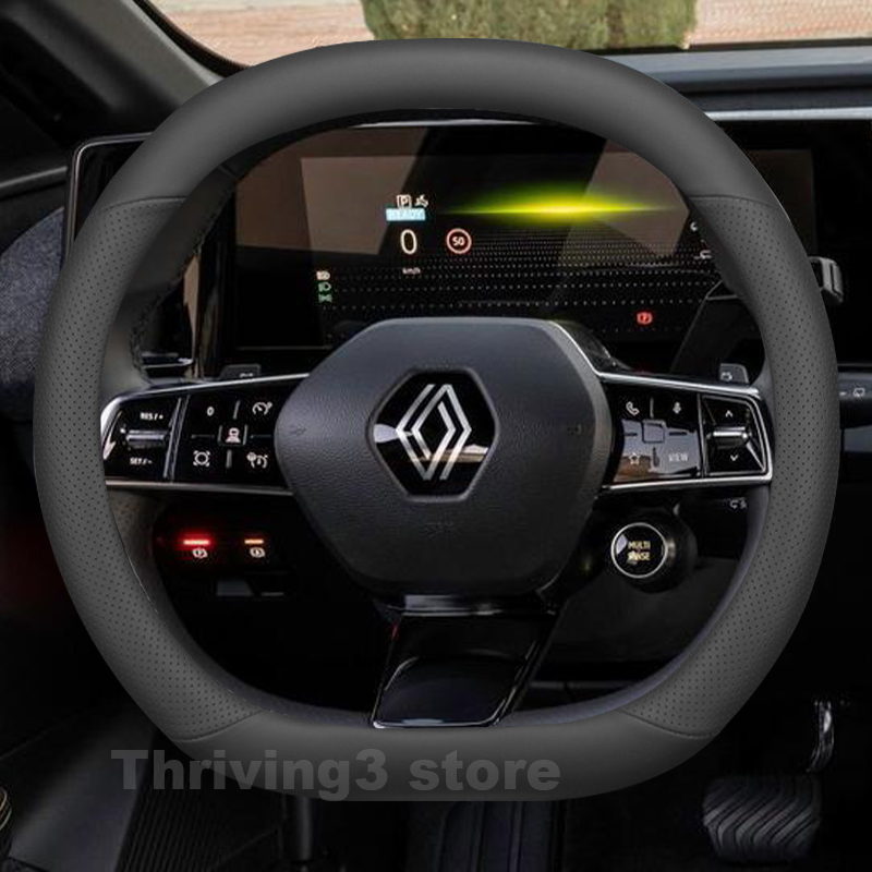 Tech Accessories Hub - Lederen Auto Stuurhoes Voor Renault Austral