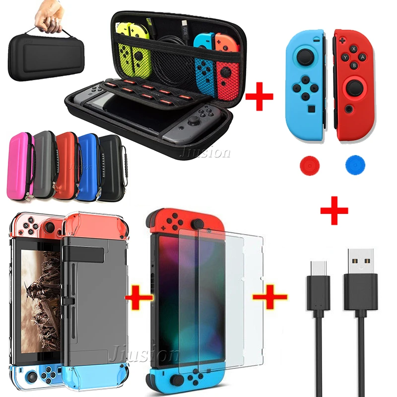 Tech Accessories Hard Case - 6-in-1 kittassen voor Nintendo Switch-accessoires EVA