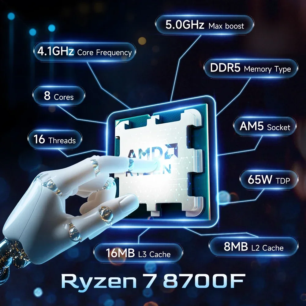 AMD R7 8700F Ryzen 7 8700F CPU - Amd Cpu Ryzen 7 recensie en prijs