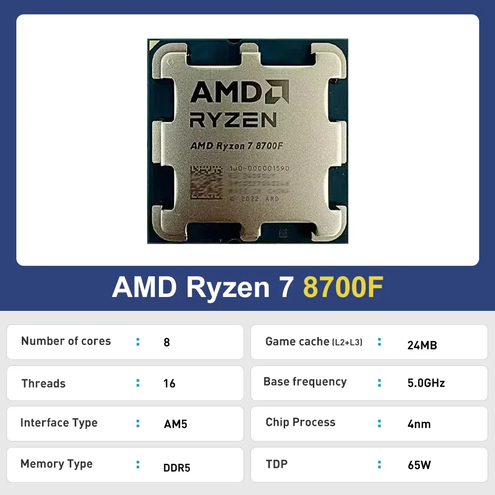 AMD R7 8700F Ryzen 7 8700F CPU - Amd Cpu Ryzen 7 recensie en prijs