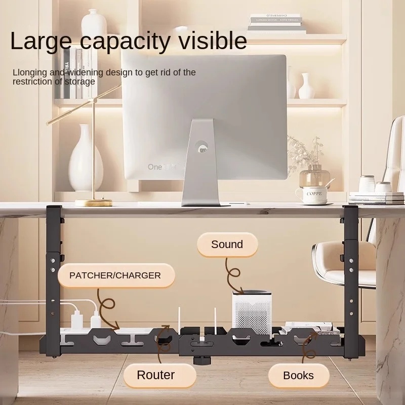 Telescopisch opbergrek onder d - Tech Accessories For Office Desk recensie en prijs