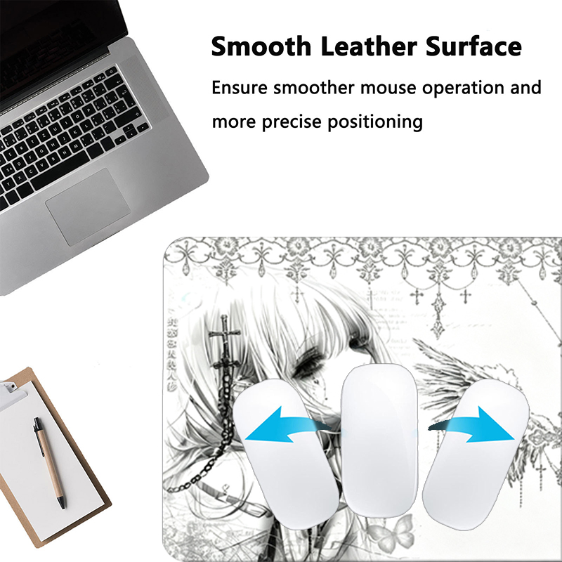Leren muismat Zwart Wit Anime  - Tech Accessories For Office Desk recensie en prijs