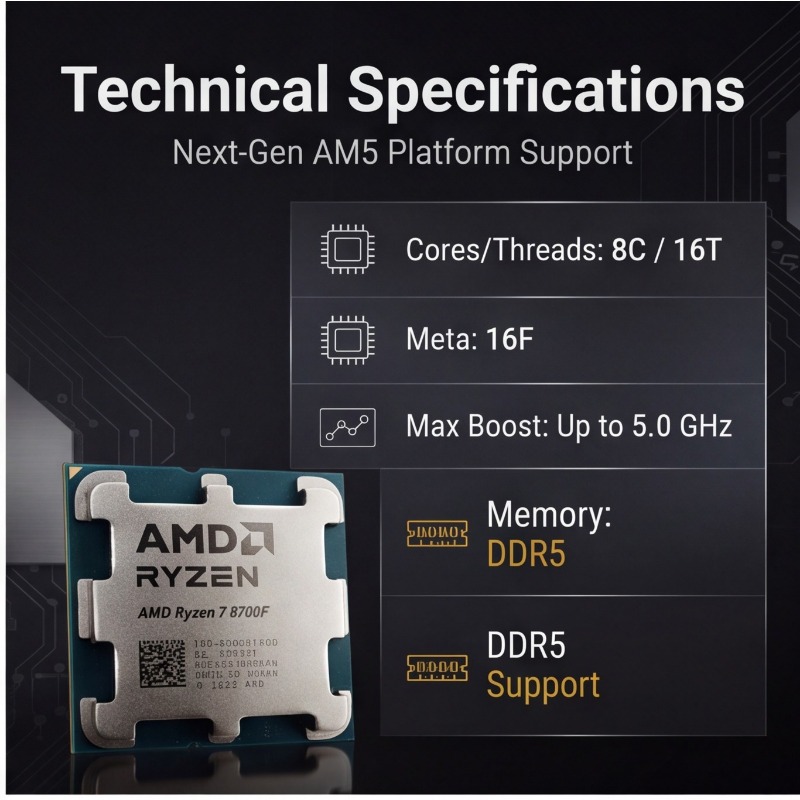 Ryzen 7 8700F Processor 4NM Pr - Amd Cpu Ryzen 7 recensie en prijs