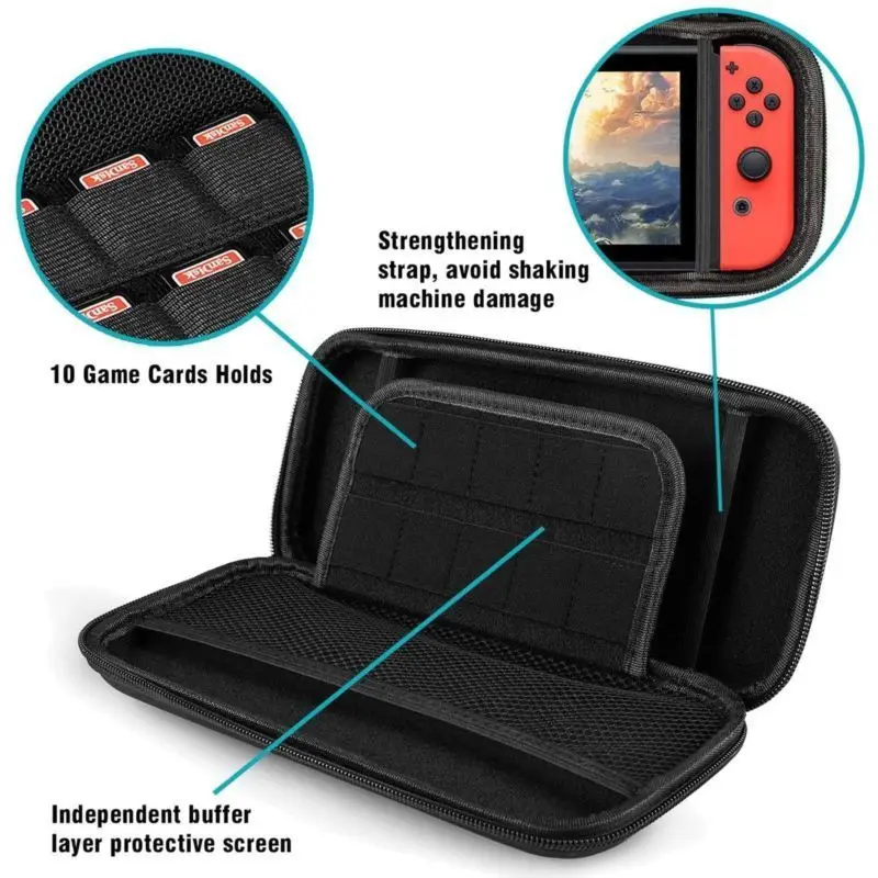6-in-1 kittassen voor Nintendo - Tech Accessories Hard Case recensie en prijs